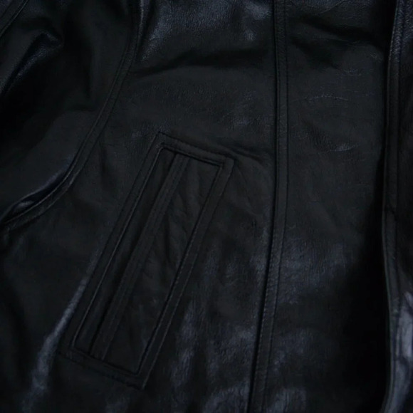 Christopher Rand Black Leather Zip-Up – Size Medium - Picture 11 of 14